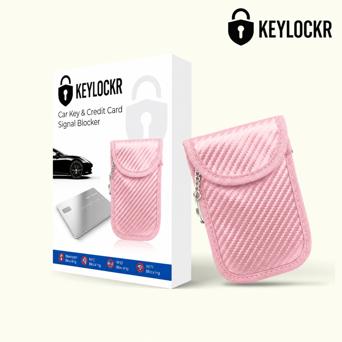 Key Locker – RFID Signal Blocker (Pink Case)