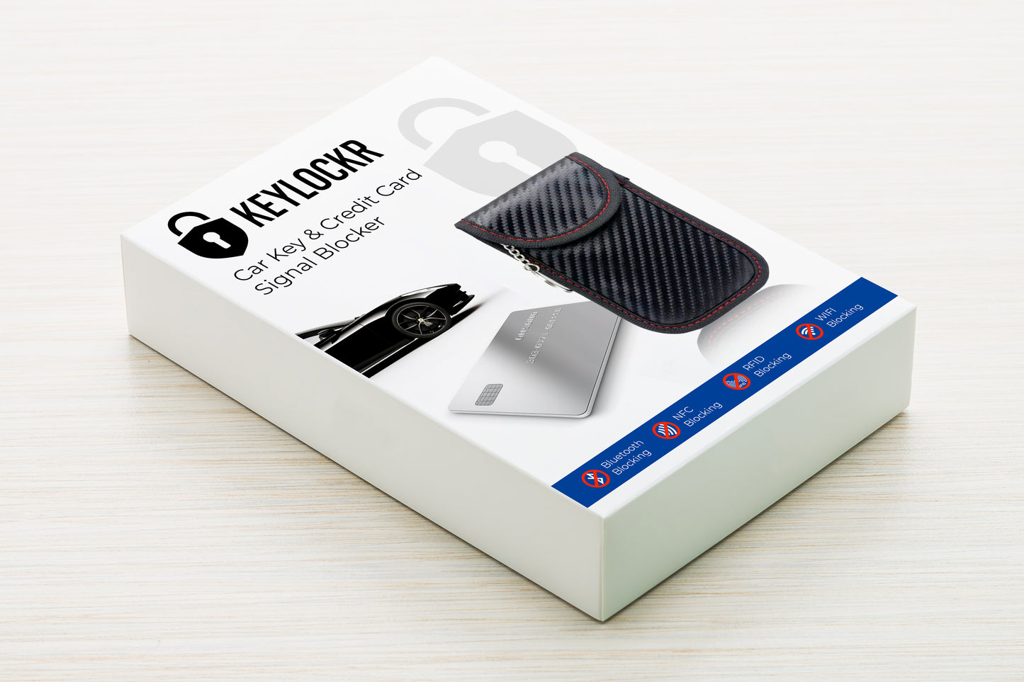 Key Locker – RFID Signal Blocker (Red Carbon Case)